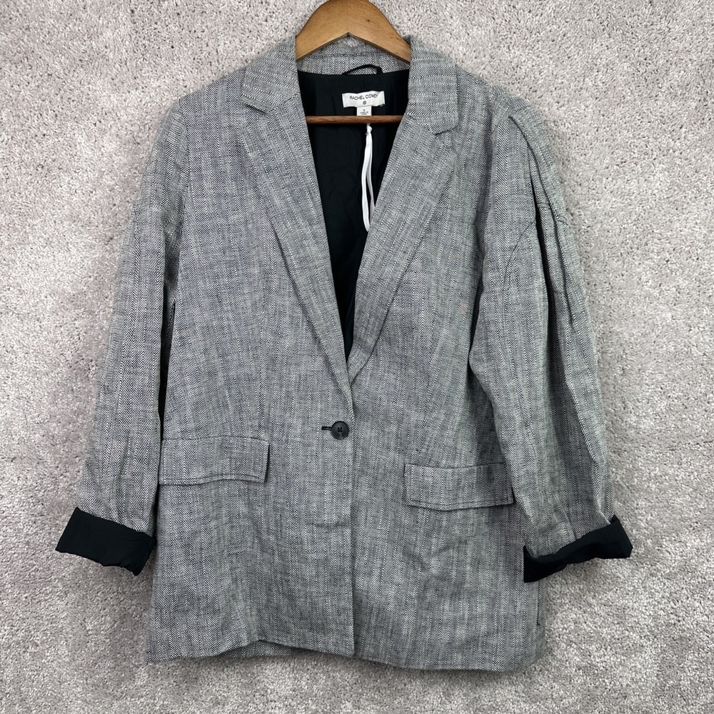 Rachel Comey‎ x Target Gray Chevron Oversized Tweed Blazer Linen-Size Small